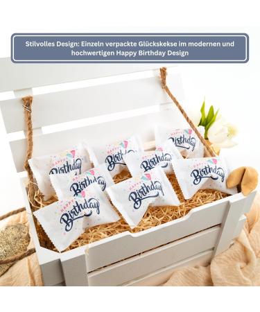 Lucky Treat | Happy Birthday Cookies - 200 Pieces | Perfect for Parties & Guest Gifts | Lovingly Crafted Messages - Buy Online on GoSupps.com