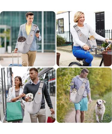 Shop Cuby Adjustable Pet Carrier Sling for Small Dogs & Cats - Gray Travel Bag with Buckle & Velcro | Perfect for On-the-Go Pet Owners - Buy Online on GoSupps.com
