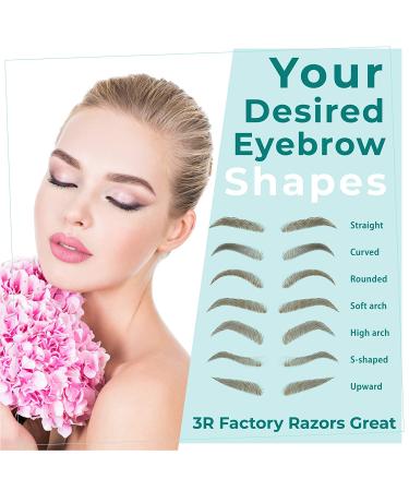 Ladies Facial Hair Razors - Face Shavers for Women Peach Fuzz | Women's Dermaplaning Tool for Removing Fine Hairs on Eyebrows, Face, and Neck - 3R Factory - Buy Online on GoSupps.com