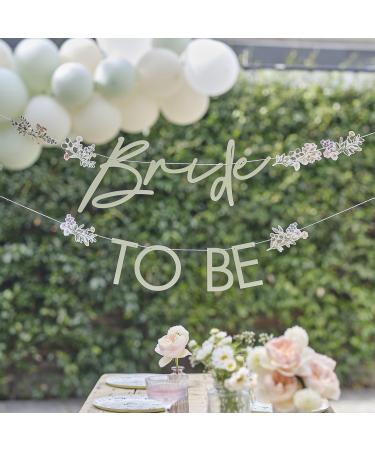Ginger Ray Bride to Be Letter Banner Bunting Hanging Garland for Hen Party 1.5m Letter Banner