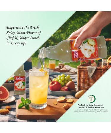 Chef K Inc. | Ginger Punch Classic Ginger Drink | Natural Refreshment 16 oz | 6 Pack - Buy Online on GoSupps.com