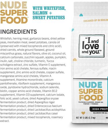 I and Love and You Nude Superfood Grain Free Dog Food - 5 lb Whitefish & Salmon Recipe - Buy Online on GoSupps.com