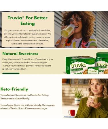 Stevia Sweetener Sugar Free Bundle with Truvia Tablets 3 x 100 pcs Plant-Base Diabetic Sweets and 3 x Wishesla Black Reusable Waterproof Label Stickers - Buy Online on GoSupps.com