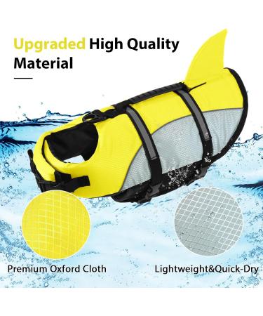 Alagirls Dog Swim Vest - Reflective Lifeguard Training for Pets | Summer Bathing Clothes | Yellow XXL (Chest 74-84cm) - Buy Online on GoSupps.com