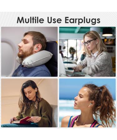 Reusable Earplugs for Sleep & Travel | Soft Noise Reduction Earplugs - Green & White - Buy Online on GoSupps.com