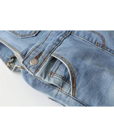 KIDSCOOL SPACE Baby Boy Girl Denim Overalls | Toddler Slim Cute Jumper 3-4 Years Light Blue-2107 - Buy Online on GoSupps.com