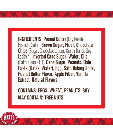  Matt's Cookies Matt's Cookies Peanut Butter Chocolate Chip Cookies Baked Sweet Cookies Non-GMO 6 x 395g - Buy Online on GoSupps.com