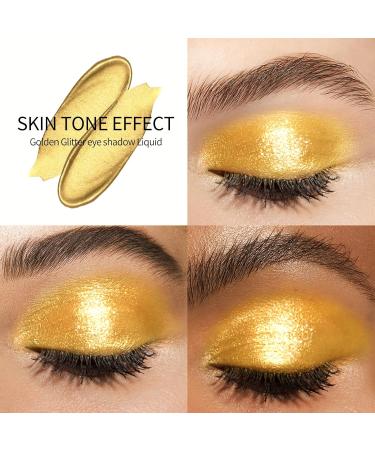 Liquid Gold Glitter Eyeshadow | Long-Lasting Metallic Shine for Halloween & Christmas Party Makeup - Buy Online on GoSupps.com
