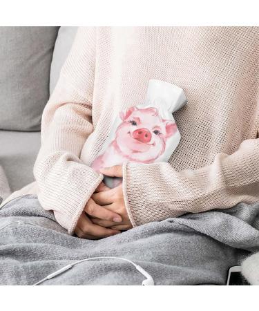 Cute Pig Hot Water Bottle with Plush Cover - Hand Warmer for Adults & Children - 26.5x15.3cm - International Shipping - Buy Online on GoSupps.com
