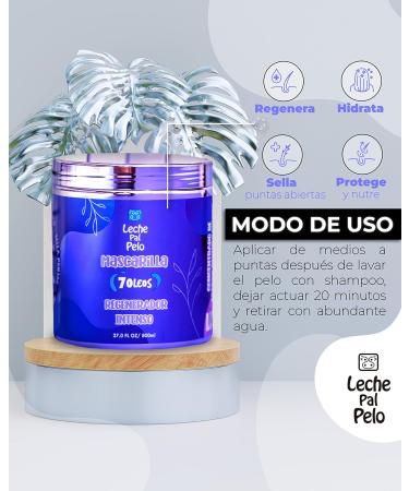 Leche Pal Pelo 7 Oleos Hair Repair Mask - Argan Shea Butter Macadamia & Coconut - 27fl.oz for Healthy Silky & Shiny Hair - Buy Online on GoSupps.com