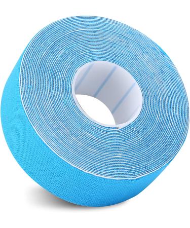 Kinesiology Tape for Sports Injuries | Elastic Adhesive Muscle Support Bandage - 1 Roll (Blue) | International Shipping Available - Buy Online on GoSupps.com