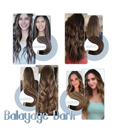Buy Hetto Tape Extensions | Real Hair Black Silver Invisible Tape | 35cm 50g Balayage #1b/Silver #1b - Buy Online on GoSupps.com