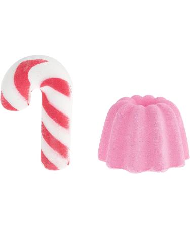 MAD BEAUTY Warner Bros Elf Bath Fizzers Duo - Candy Cane & Swirly Gum Drop Scented Bath Salts for Healthy Glowing Skin, Relax and Unwind - Buy Online on GoSupps.com