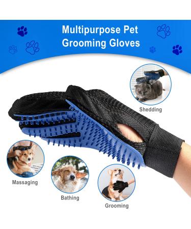 JOYI YAN 3 Piece Pet Bath Cleaning Kit - Hair Removal Roller, Grooming Gloves, Portable Brush for Dogs and Cats - Buy Online on GoSupps.com