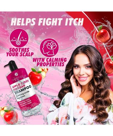 BELLISSO Apple Cider Vinegar Shampoo - Sulfate and Paraben Free Anti Dandruff Treatment for Women and Men - Deeply Moisturizing Formula for Dry Scalp and Oily Hair - Buy Online on GoSupps.com