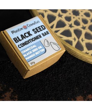 BLACK SEED oil Solid conditioner bar/Organic Charcoal / 100% Natural/Zero waste/For all hair types // Made in Canada - Muslim Cosmetics - Black seed Conditioner - Buy Online on GoSupps.com