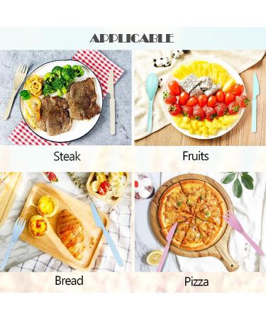 Reusable Travel Utensils Set with Case - Eco-Friendly Wheat Straw Cutlery for Kids & Adults - Portable Knife Fork Spoons Tableware for Travel, Picnic, Camping - BPA Free - 4 Sets (Green, Beige, Pink, Blue) - Buy Online on GoSupps.com