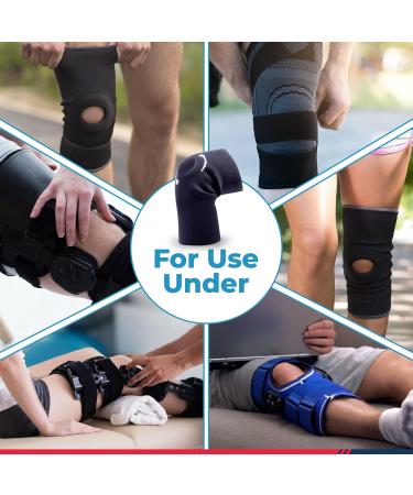 Perforated Undersleeve for Functional Braces | Knee Sleeve for Sensitive Skin | Latex-Free Open Patella Compression Sleeve | 100% Made in the USA (X-LARGE: 16-18 - Buy Online on GoSupps.com