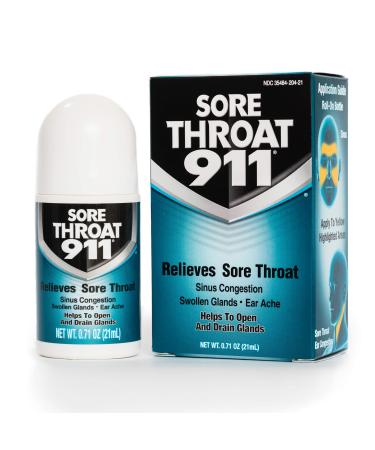 Relieves Sore Throat Sinus Congestion Swollen Glands Ear Ache Helps to Open and Drain Glands 0.71 Ounce (21ml) (Value Pack of 4)