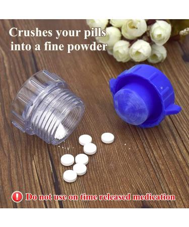 Mini Pill Crusher - Portable & Compact Medication Pulverizer for Elderly Children & Pets | 1 Pack (Blue - Buy Online on GoSupps.com