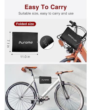 Puroma X-Large Bike Cover - Waterproof Outdoor Bicycle Cover with Lock Hole | Rain, Sun, UV, Dust, Wind Proof for Mountain, Road, Electric Bikes - Basic Black - Buy Online on GoSupps.com
