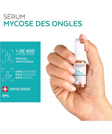PODERM S rum Mycose des Ongles + Vernis Ongles Rouge Allure Antifongique R pare & Camoufle les Ongles Jaunis pour des Ongles Visiblement Plus Sains | D velopp par une Podologue | Swiss Made Serum Mycose + Rouge Allure - Buy Online on GoSupps.com