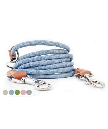 Leitengr n dog leash little dogs light |Guide 3M adjustable with 2 carabiners |3 meters long x 0.8 cm |Only 200 g |Devon model |Light blue Lagoon Blue 3 m x 0.8 cm - Buy Online on GoSupps.com