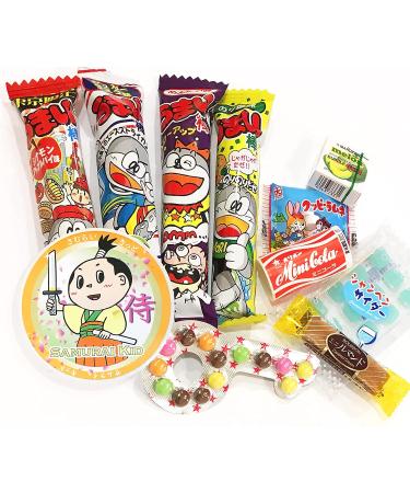 Samurai Kid Dagashi Set - Japanese Snack Assortment 30pc with Sticker - Buy Online on GoSupps.com