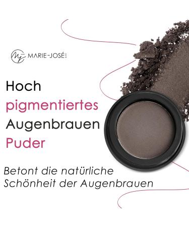 Marie-Jos & Co Dark Brown Eyebrow Powder - Compact Makeup for Natural Looking Eyebrows - Includes 3g Powder & Brush - All Day Soft Finish - Buy Online on GoSupps.com