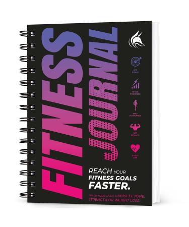 Clever Fox Fitness Journal Workout Log Book - Daily Fitness Planner Workout Journal for Women and Men. Spiral-Bound, Laminated Cover, Thick Pages, A5 (Pink & Dark Purple)