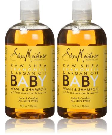 Shea Moisture Baby Shampoo & Wash 13 Fl Ounce Chamomile & Argan Oil (384ml) (2 Pack)