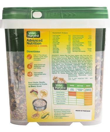 Wild Harvest Nutrition Diet and Advanced Nutrition Diet for Hamsters and Gerbils 4.5 Pound (Pack of 1) Advanced Nutrition - Buy Online on GoSupps.com