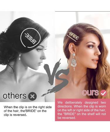 Bride Hair Clips - BRIDE Lettering Rhinestone Bobby Pins for Bachelorette Party Decorations - Buy Online on GoSupps.com