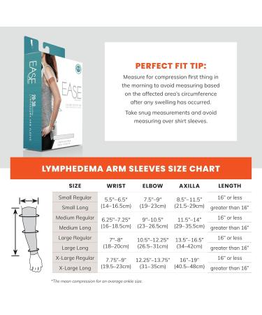 Shop Ease Opaque Lymphedema Arm Sleeve - X-Large Long - Black 20-30 mmHg | International Shipping Available - Buy Online on GoSupps.com
