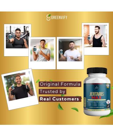 Jertaris Max Extra Strength Prostate Support Natural Herbal Supplement with Saw Palmetto Pygeum Plant Sterols 60 Capsules (5) - Buy Online on GoSupps.com