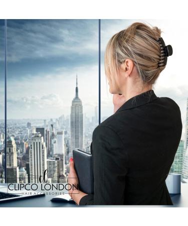 2PCS Non-Slip Hair Claw Clips Set for Women & Girls - Strong Hold, Fine Hair Grip in Black/Brown - Buy Online on GoSupps.com