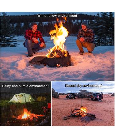 GOLDACE 100% Windproof Fire Starters Kit | Emergency Survival Tools for Camping | Rainproof & Moisture Resistant | Long-Lasting Kindling Tinder with Hemp Core | Unlimited Shelf Life - Buy Online on GoSupps.com