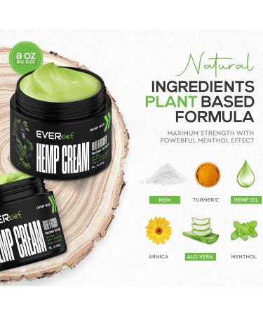 Maximum Strength Hemp Cream for Muscle, Joint, and Back Pain Relief - 8oz - Made in USA - Buy Online on GoSupps.com