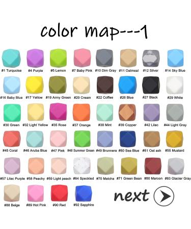 60Pcs Hexagon Silicone Beads 14mm - DIY Bracelet & Necklace Making Kit | Soft & Colorful Loose Beads for Handmade Women's Jewelry - 62 Colors - Buy Online on GoSupps.com