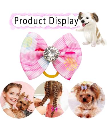 24PCS Small Dogs Hair Bows with Rhinestone - Puppy Grooming Accessories for Female Pets - Buy Online on GoSupps.com