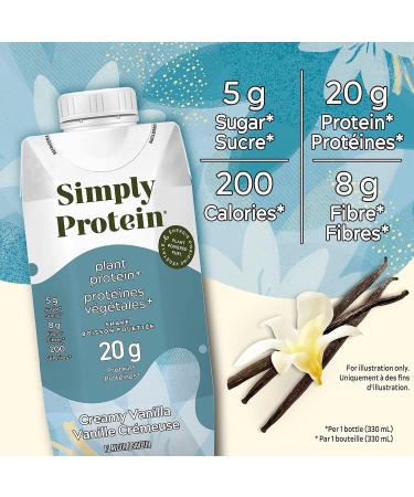 Simply Protein Ready-To-Drink Vanilla Plant Protein Shake 330mL Bottle Pack of 4 High Protein & Best Sellers Variety Pack Protein Bars Gluten Free Vegan High Protein Snacks 15 Count - Buy Online on GoSupps.com