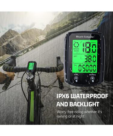 Wired Bike Computer Speedometer - Digital LCD Display MPH KM/H Odometer | Waterproof Cycling Computer - Buy Online on GoSupps.com