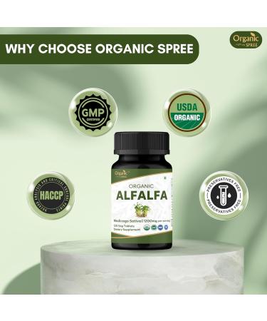 ORGANIC SPREE Alfalfa & Amla Supplement 120 Tablets Each USDA Organic Medicago Sativa & Indian Gooseberry Supports Immune, Energy, Nutritional & Antioxidant Health* - Buy Online on GoSupps.com