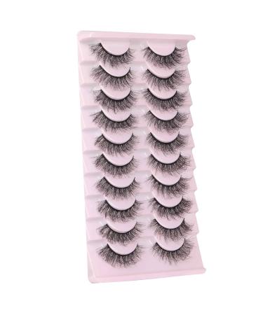 Wiwoseo Natural Fluffy False Eyelashes - 16MM Faux Mink Lashes - 10 Pairs - Buy Online on GoSupps.com