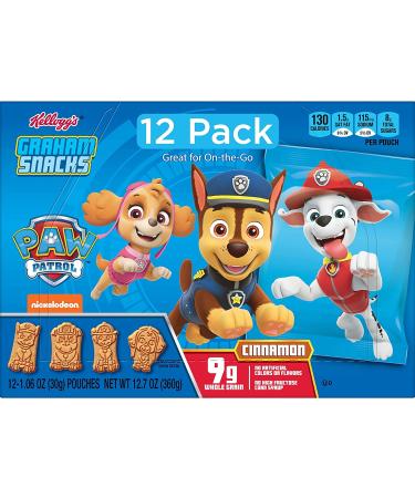 Kellogg's PAW Patrol Cinnamon Graham Snacks - 12.7oz Box | No Artificial Flavors/Colors - Buy Online on GoSupps.com