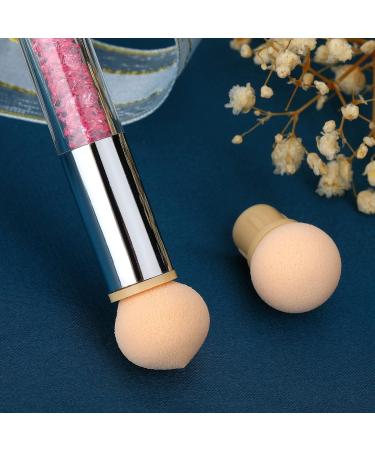Greoer Nail Art Sponge Brush Applicator with Double Head - Pink | 4 Replacement Heads | Ombre Sponge Nail Design Tool for UV Gel and False Nails - Buy Online on GoSupps.com