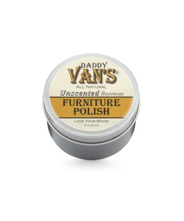 Daddy Van's All Natural Unscented Beeswax Furniture Polish Non-Toxic Odorless Wood Wax Nourishes Furniture Antiques Cabinets and Butcher Block