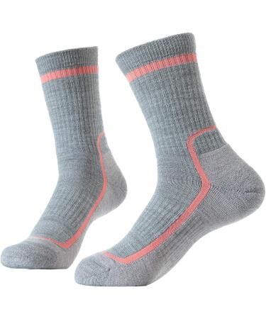SOLAX Merino Wool Women's Hiking Crew Socks 3-Pack - Cushioned & Breathable for Trekking Outdoors | Medium Size - Buy Online on GoSupps.com