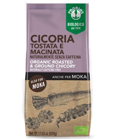 Probios - Organic chicory roasted and ground in Italy. Cicoria tostata. Pack of 6 x 500 g