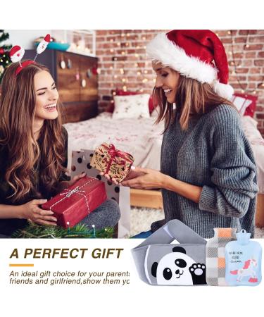 Premium Rubber Heat Bottle Set with Soft Covers & Support Belts for Neck Shoulder and Legs 3-Piece Collection - Buy Online on GoSupps.com